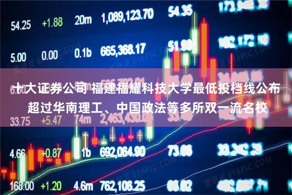 十大证券公司 福建福耀科技大学最低投档线公布 超过华南理工、中国政法等多所双一流名校